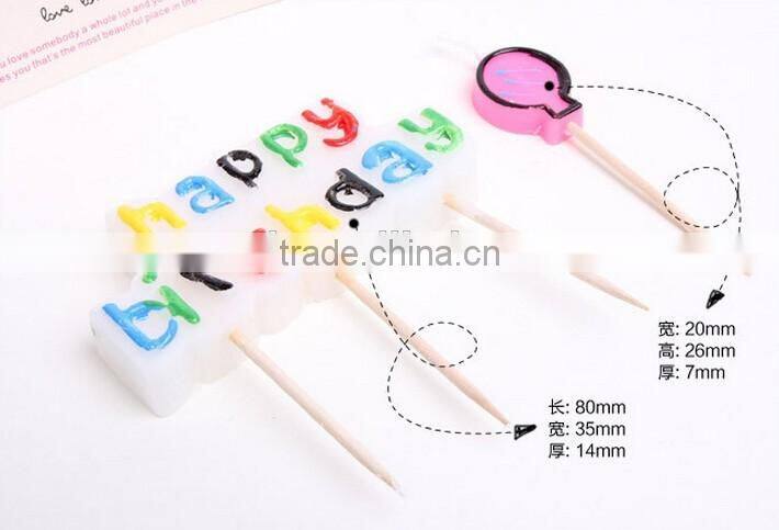 Colourful Character and Balloon Happy Birthday Candle