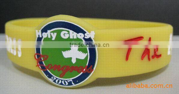 braided silicone bracelet /silicone chain arm band