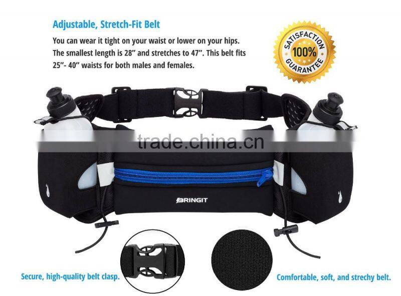 Running Belt with Water Bottles, Fuel Belt for Running, Race, Marathon, Hiking,
