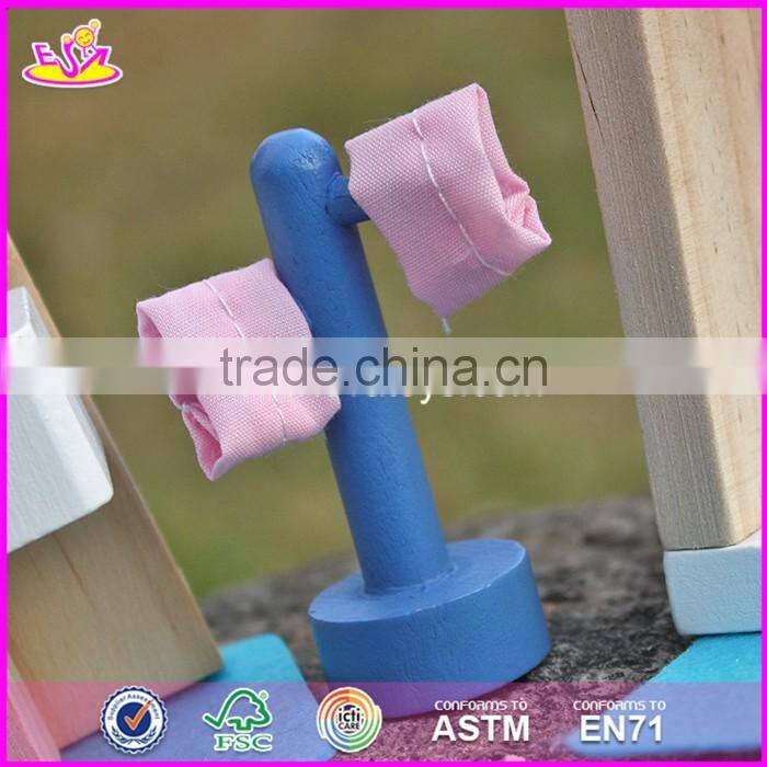 2017 New design kids pretend play toys wooden miniature dollhouse furniture W06B054