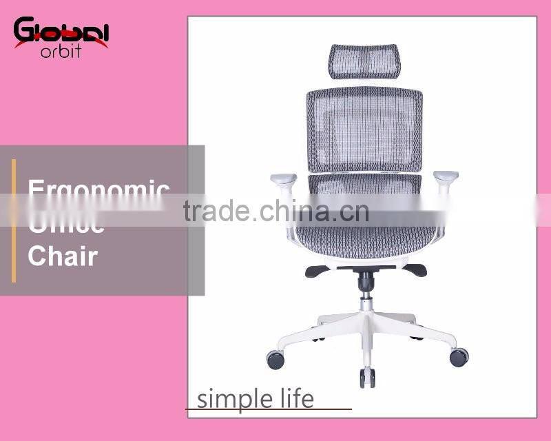 Comfortable office chair with ventilate mesh back and mobile wheels