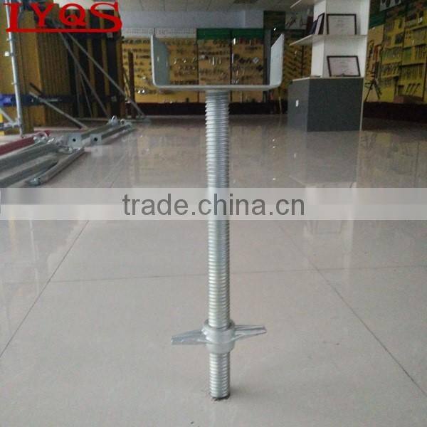 Scaffolding adjustable U-head jack support