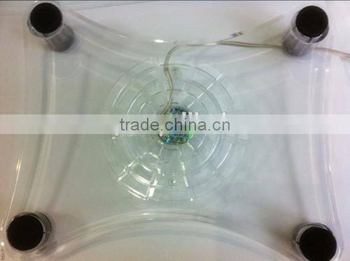 cool blue LED light USB powered laptop cooling fan