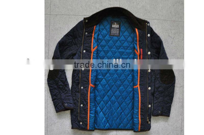 Stylish fashion diamond quilted men jacket