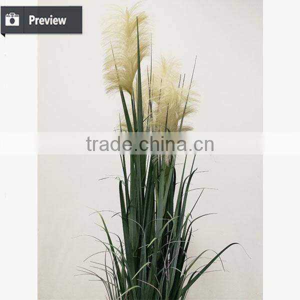 Wholesale Artificial Grass Synthetic Potted Grass Onion Grass with Bulrush