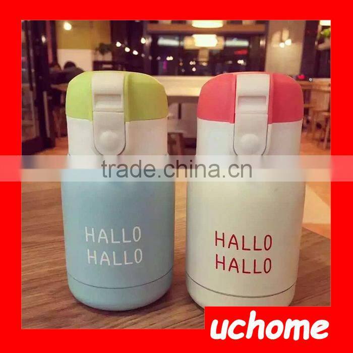 UCHOME Cute Travel Vacuum Mugs Stainless Steel Thermos Bottle Thermos Cup For Children Bouncing Thermos
