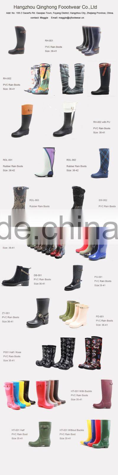 colorful chelsea rain boots with simple shape for women