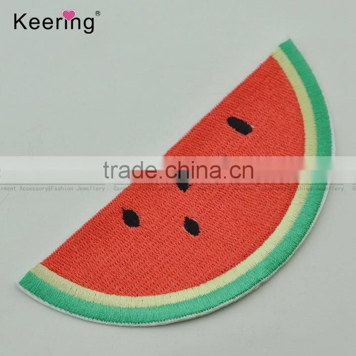 Colorful watermelon fruit custom embroidery textile patch WEF-060