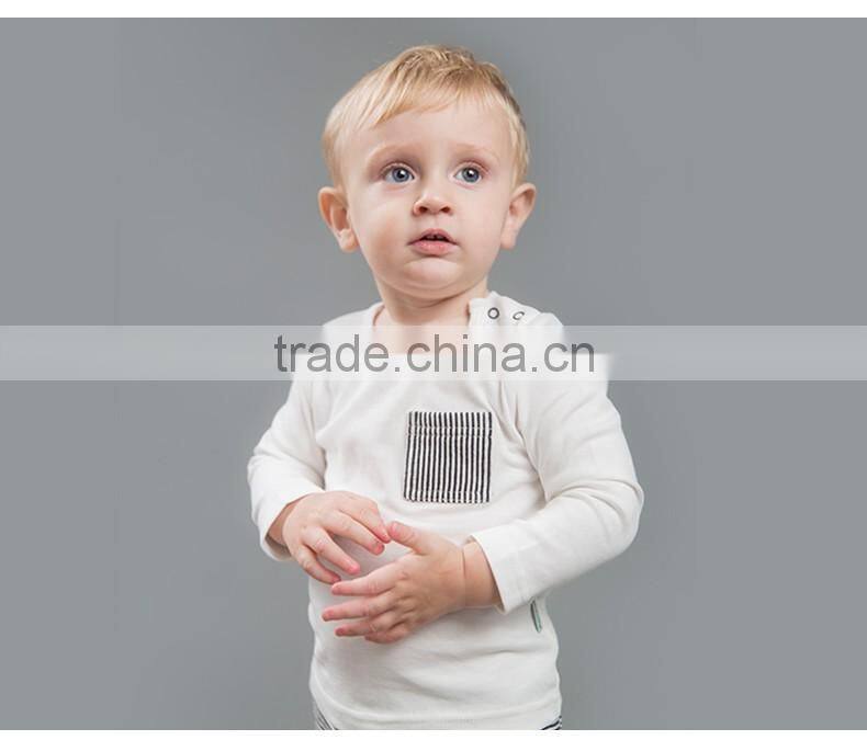 wholesale soft cotton 0-2years infant Toddler shirts long sleeve white t-shirt