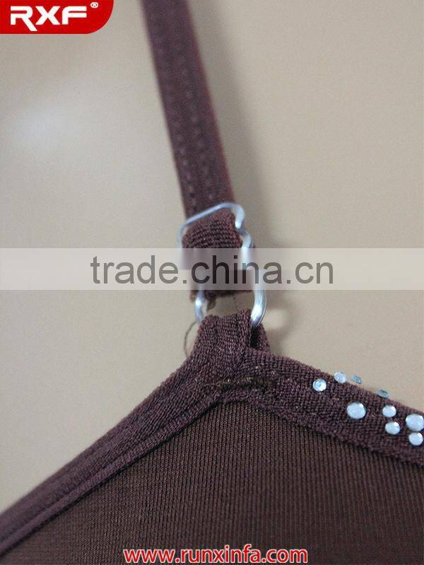 2014 Ladies Seamless embroidery camisoles/Rhinestone bandeau bra