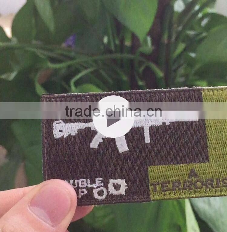 2016 custom high quality durable washable garments embroidery patches