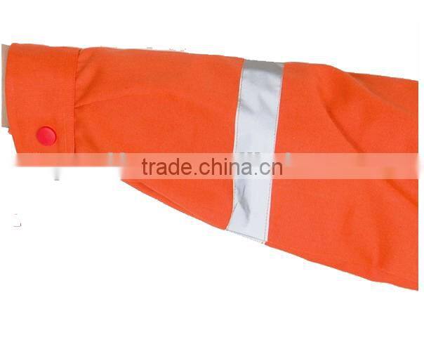 EN11612 100%cotton flame retardant workwear T/C 65/35 antistatic garment,waterproof oil repellent uniform