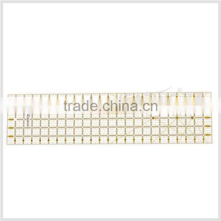 24"*6" Acrylic high quality transplant rigid inch patchwork ruler for fashion design#KPR2406