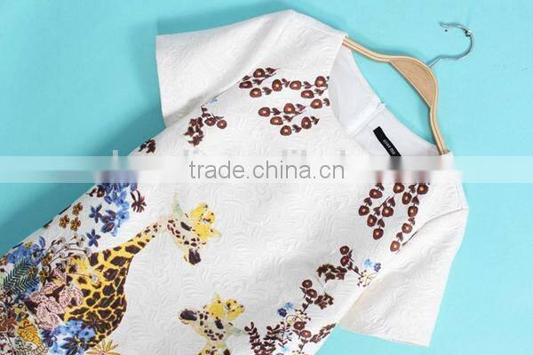 HD-D121 elegant women embossed fashion OL dress/casual ladies dress