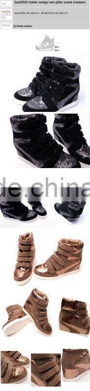 Various hidden wedge heel 4cm tall insole hi-top seankers 2014
