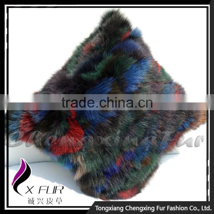 CX-D-107B China Wholesale Fox Fur Cushion Cover Wholesale