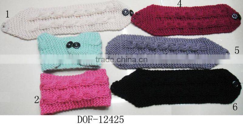 Fashion Hot crochet acrylic designer new arrival knitted hair band