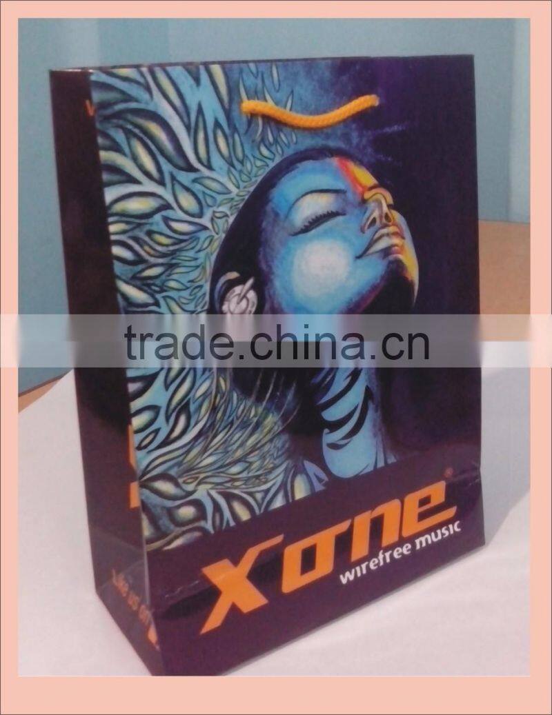 Paper Bags with rope handle / Printed with logo and name