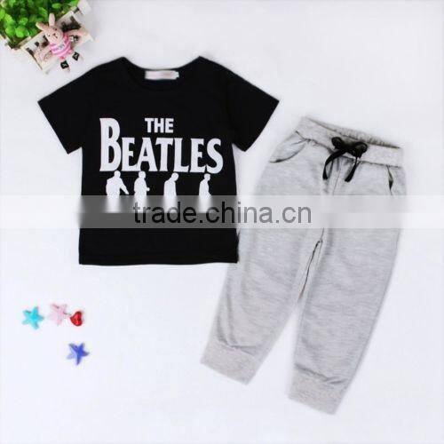 2pcs Kids Baby Boy T-shirt Tops+Long Pants Trousers Outfits Clothing Set