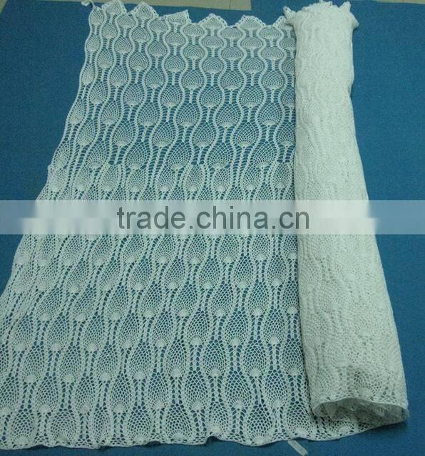 machine crochet cotton fabric textile for garment