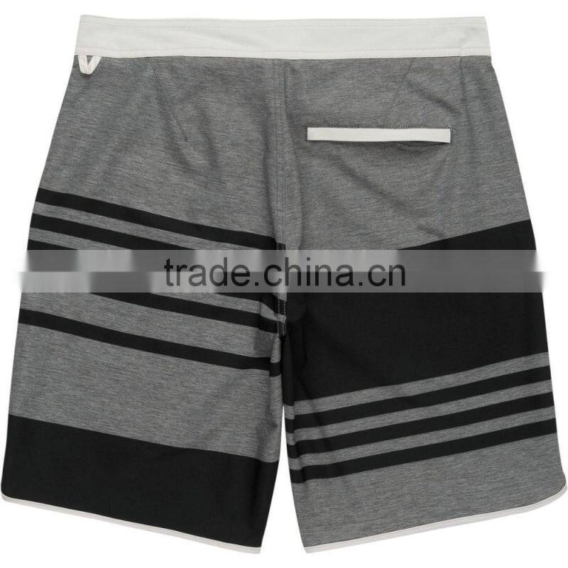 Rear Zippered Pocket Mens Board Short Pants Moisture Wicking Tie Waistband Summer Beach Short Customize Quick Dry Micro Fiber