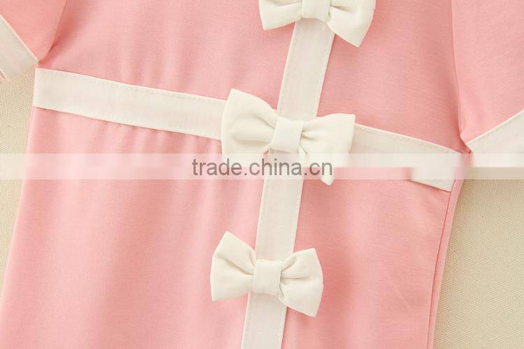 Duoduo Women clothes Girls Sleeve Casual baby bowknot dress cotton short Clothing
