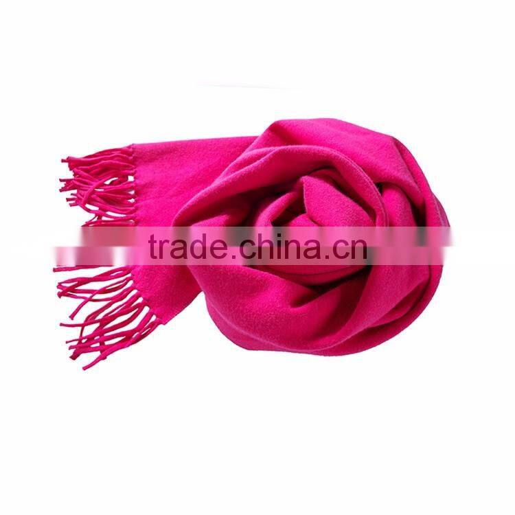 New design elegant women scarf winter warm two layer fringe pashmina