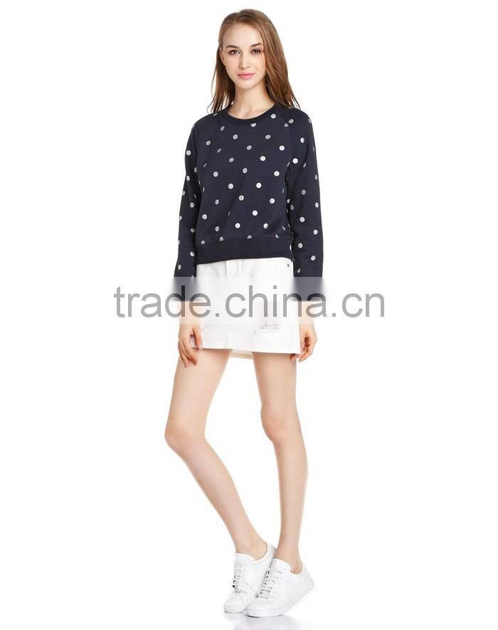 OEM wholesale newly custom fashion non hooded sweatshirt