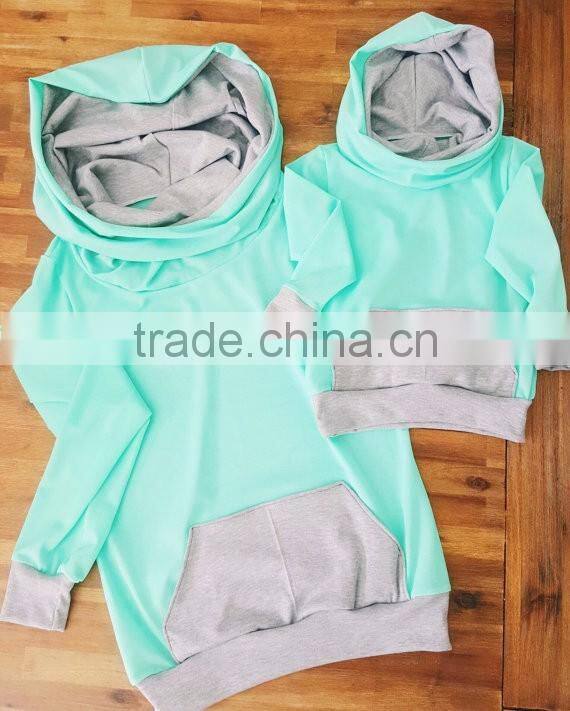 2017 Lovely Mommy and Me Scoop Neck Athletic Long Sleeve Casual Sweatshirts and sweatshirts Clothing outfits
