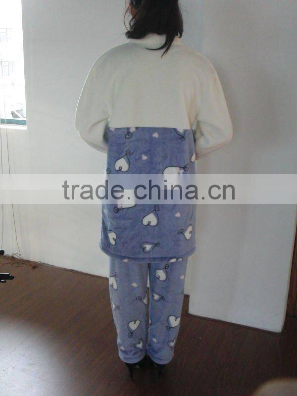 girls' 100% polyester coral fleece bathrobe