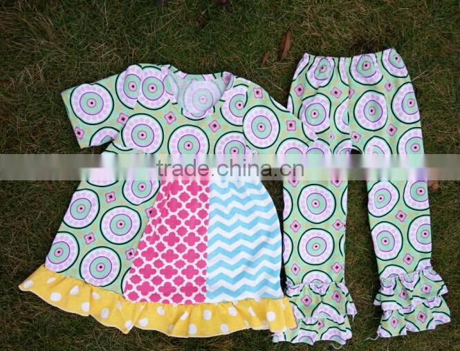 2016 wholesale spring baby clothing set girls pajamas christmas baby japamas for kids