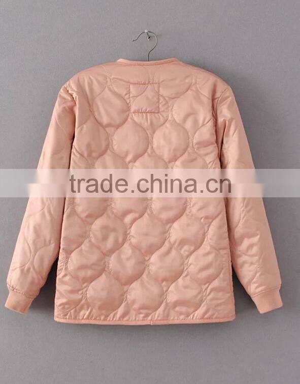 Runwaylover EY1038C OEM serrvice products China supplier women zipper front padded bomber jacket wholesale