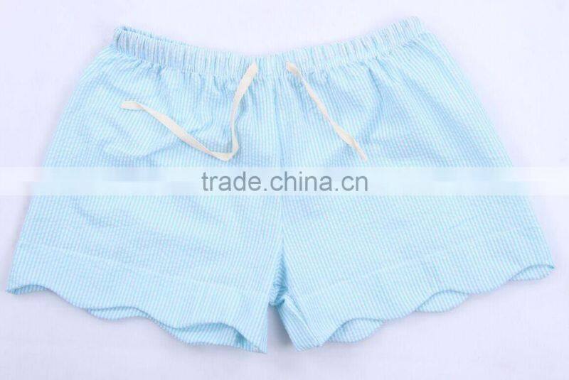 Wholesale seersucker scalloped Shorts