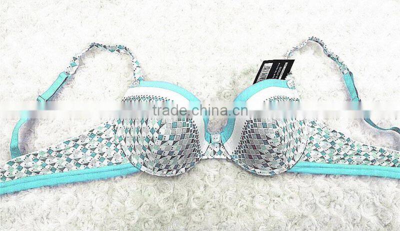 2017 Women fashion underwear fancy print bra OEM service