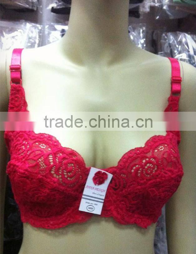 ladies sex bra cut and sew elegant bra with embroidery