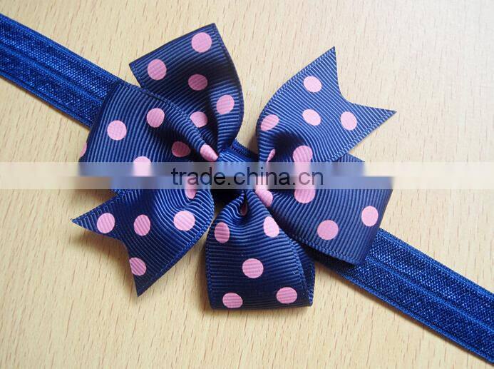dot printed baby headband, fancy baby headbands