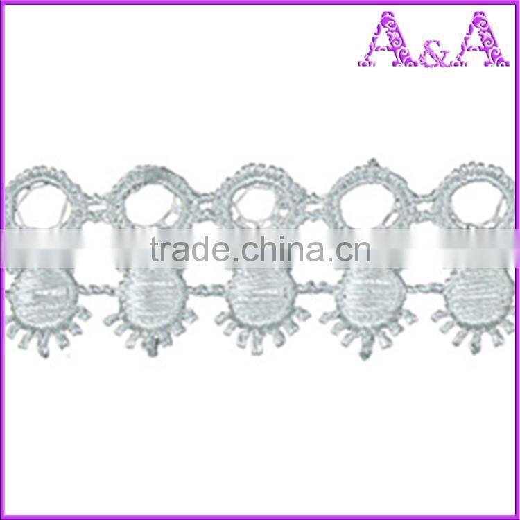 High Elastic Orange Chemical Lace Designs Customize For Cotton Sarees