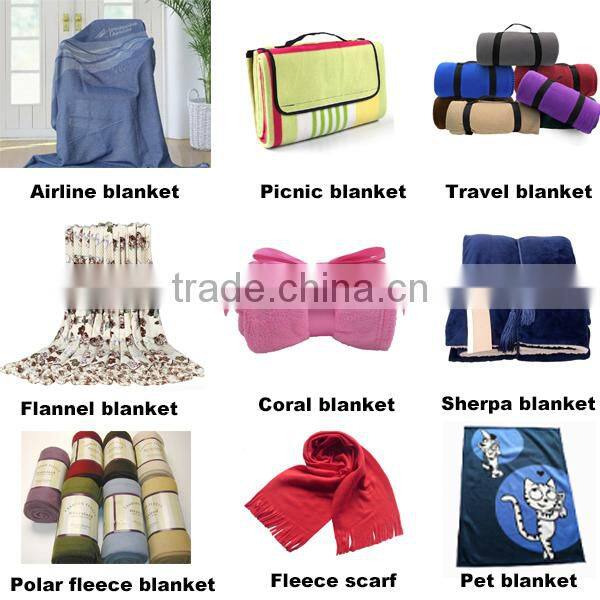 knitted solid color polar fleece pashmina