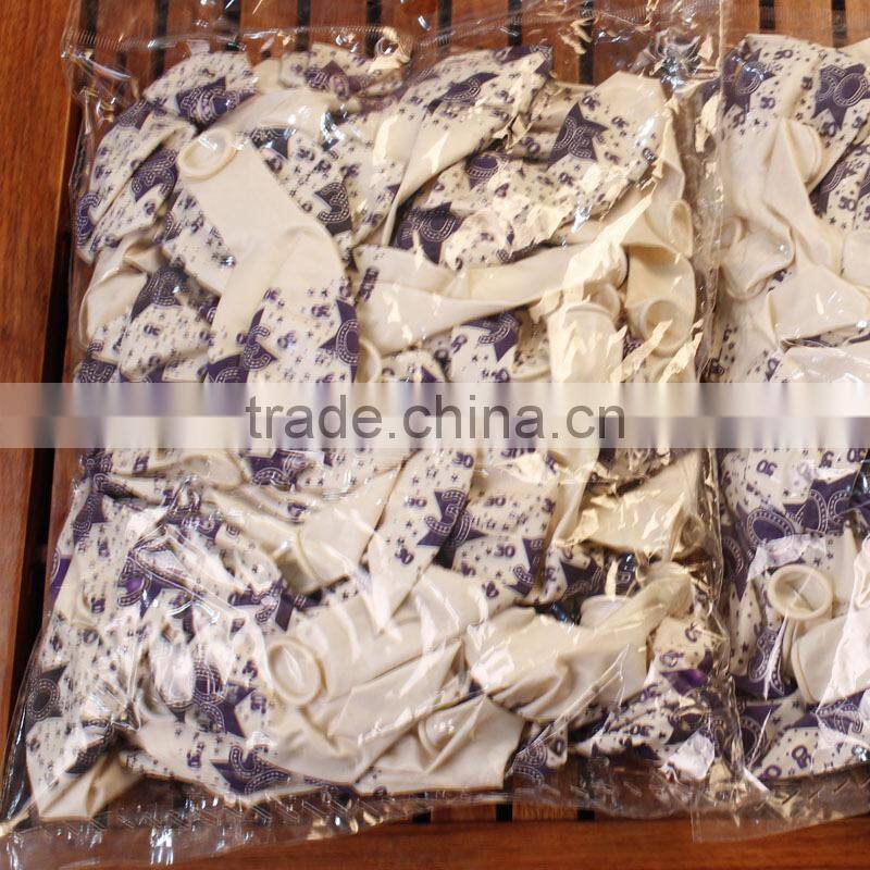 Printed 30 40 50 years Birthday Celebration Latex Balloon, Party Decoration Balloon