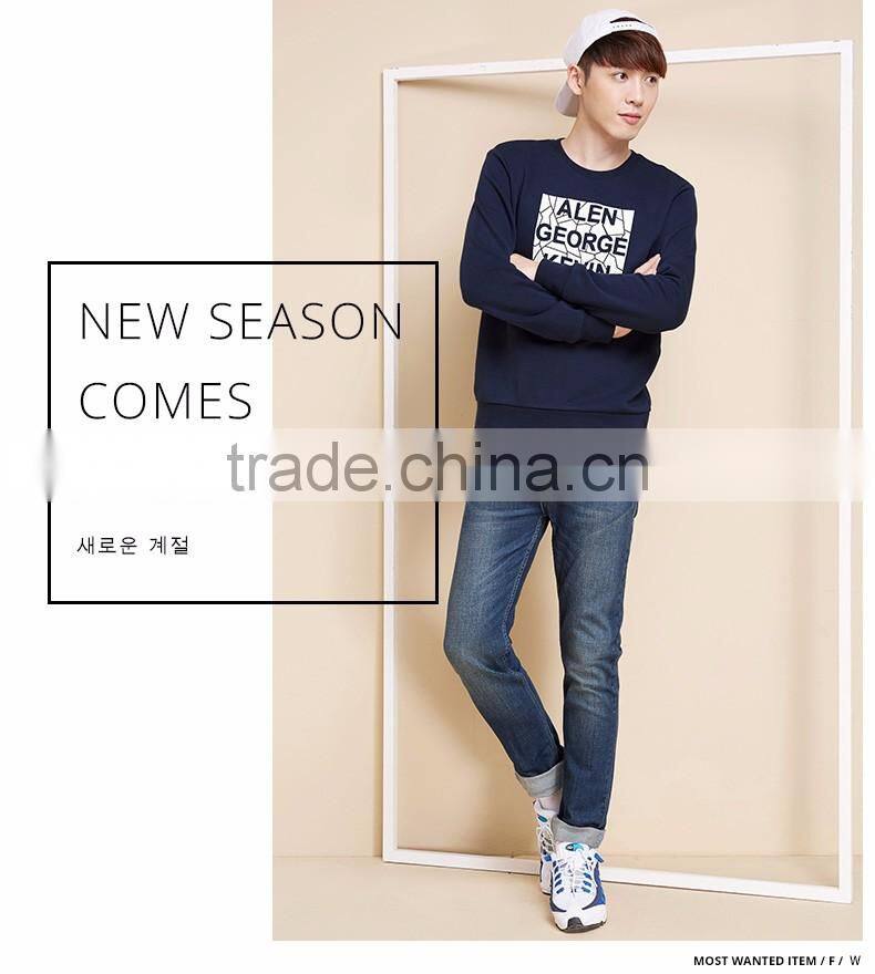 New Arrival Men's Crewneck Pure Color Pullover Sweatshirts,Custom Thick Fleece Pullover Printed Sweatshirts for Men