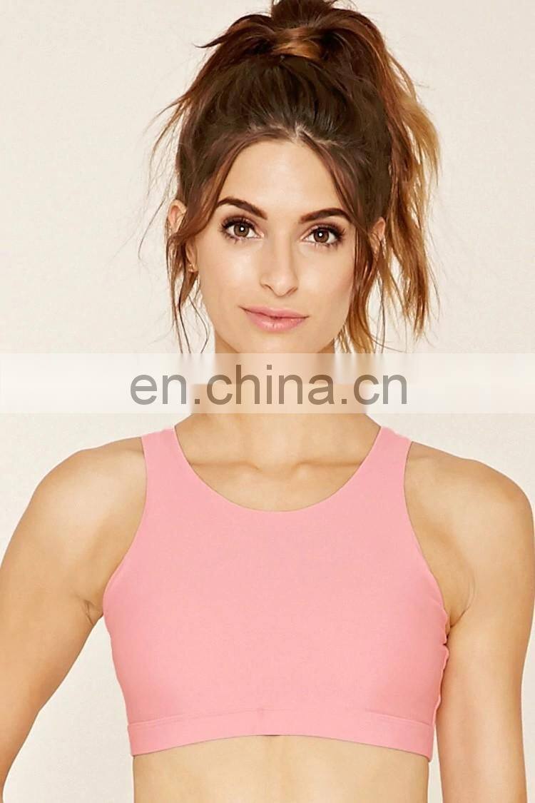 Polyester spandex fashion yoga wear dry fit fitness gym bra wholesale sports bra
