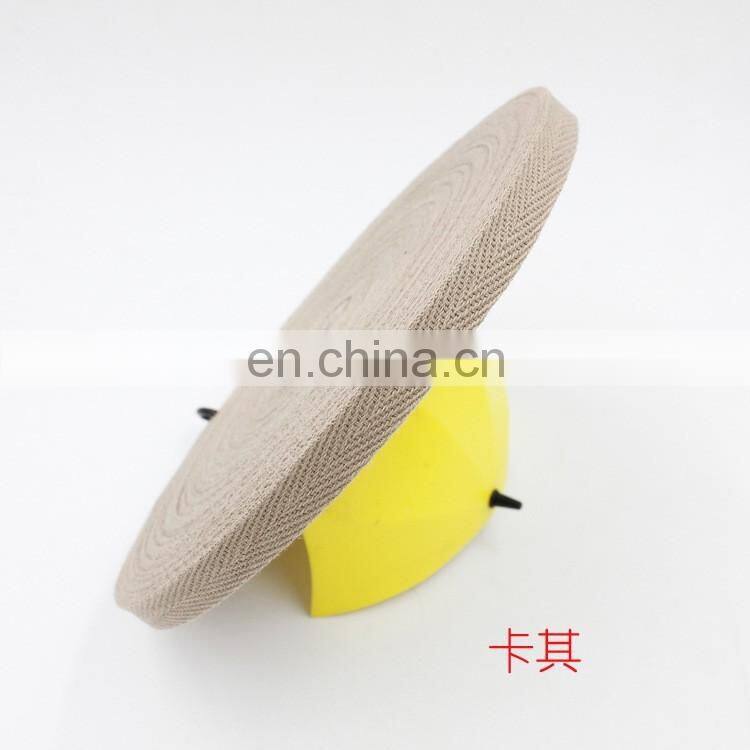 factory supply stock colored 1cm herringbone cotton webbing