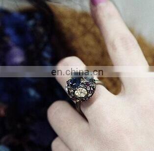 godbead Mushroom Head Ring Fashion Plated Genuine Austrian Crystal Party Club Rings Jewelry