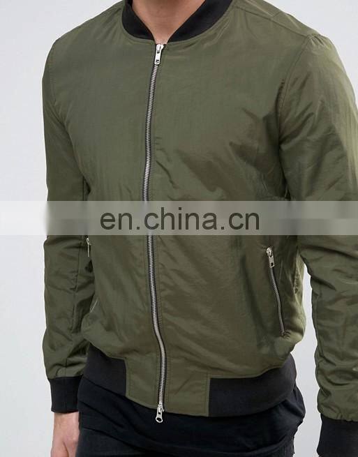2017 Wholesale New Design Bomber Jacket with Koi Carp Back Embroidery