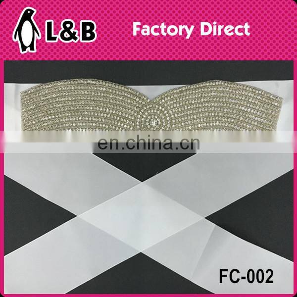 best selling crystal rhinestone belt for wedding dress