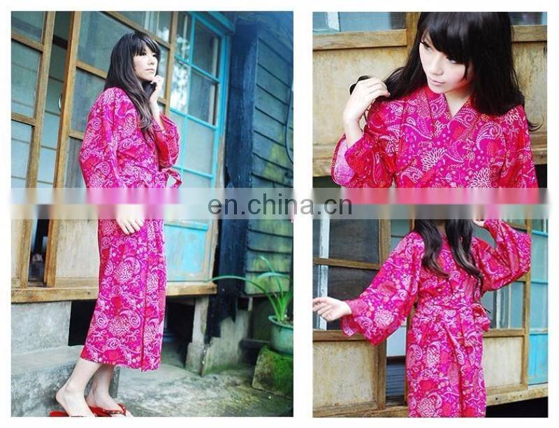Chinavictor Summer Wear 100% Cotton Hot Sex Girl Adult Free Size Japan Bathrobes