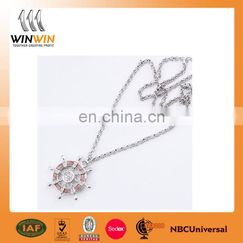 Custom fashion logo alloy necklace for gifts
