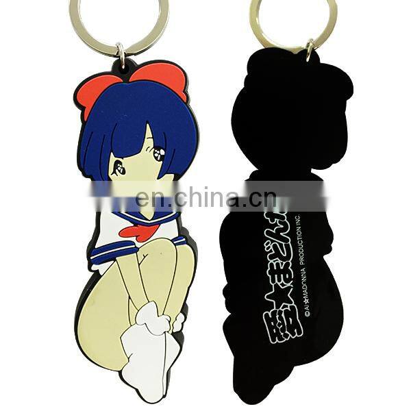 2D design soft PVC rubber keychain, keyring manufacturer