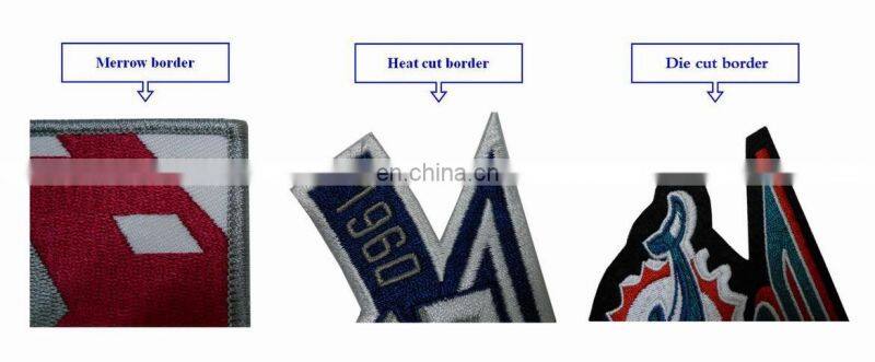 woven and embroidery patches with iron on backing