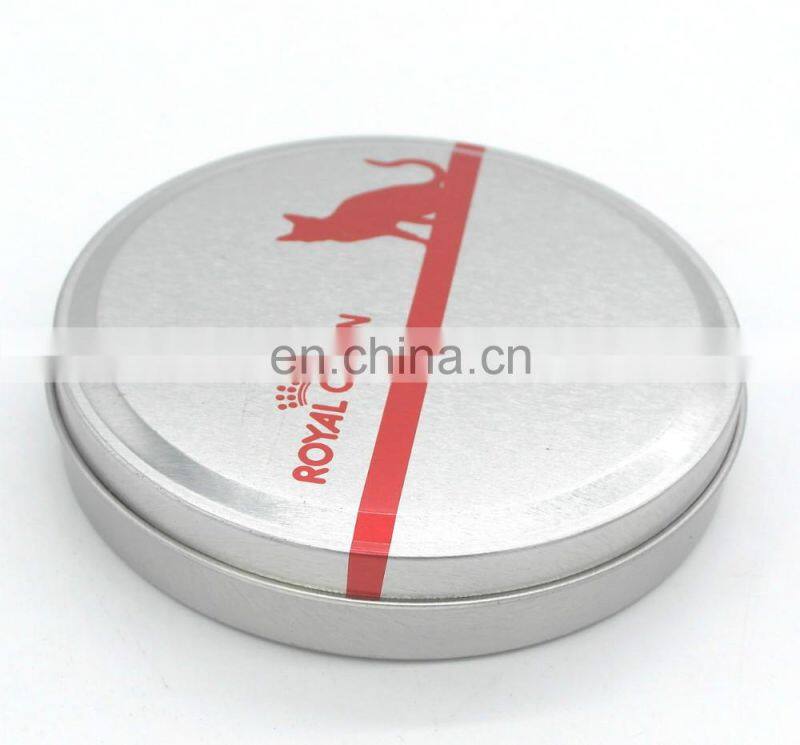 Custom round metal tin containers packing food